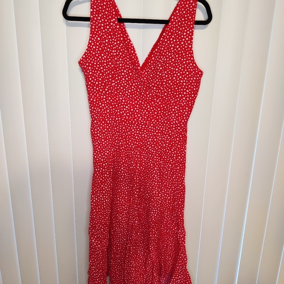 Vintage Sheri Martin Red and White Polka Dot Dress Women's Size 10 - Picture 2 of 3